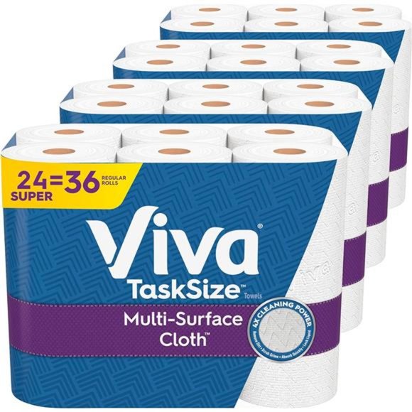 Multi-Surface Cloth Paper Towels, Task Size - 24 Super Rolls (4 Packs of 6) - Picture 2 of 7